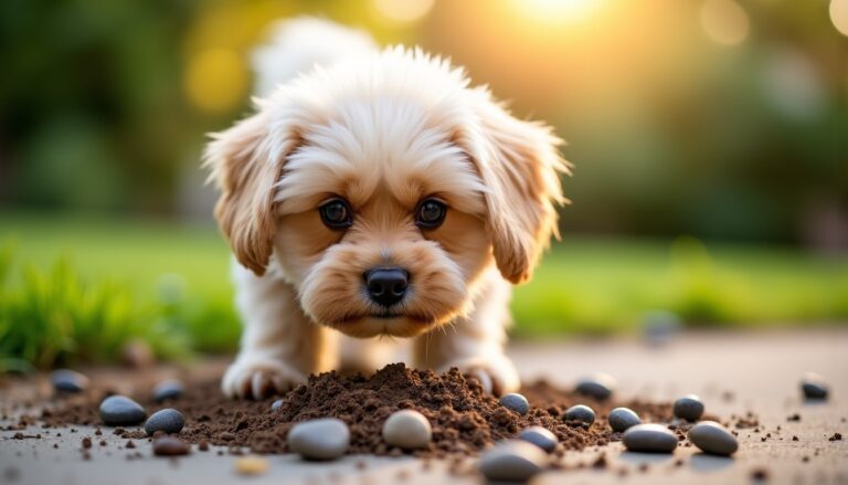 Mon chien mange des cailloux et de la terre : comprendre ce comportement et comment y remédier