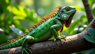 Iguane vert (Iguana iguana) : guide complet sur ce lézard tropical fascinant